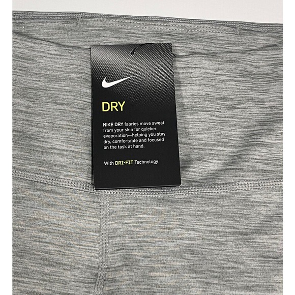 NIKE Women Training Crop Mesh Tights Grey Black CJ1816 091 - Small - Picture 11 of 12